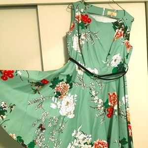 Vintage-Inspired Boatneck Tea Dress